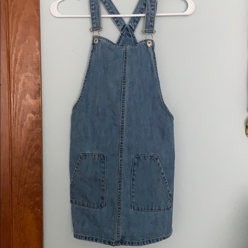 Denim overall dress | light wash